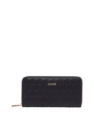 LIUJO ACCESSORI1 Portafoglio Grande Monogram Debossed Liu Jo - Nero