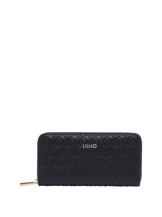 LIUJO ACCESSORI1 Portafoglio Grande Monogram Debossed Liu Jo - Nero