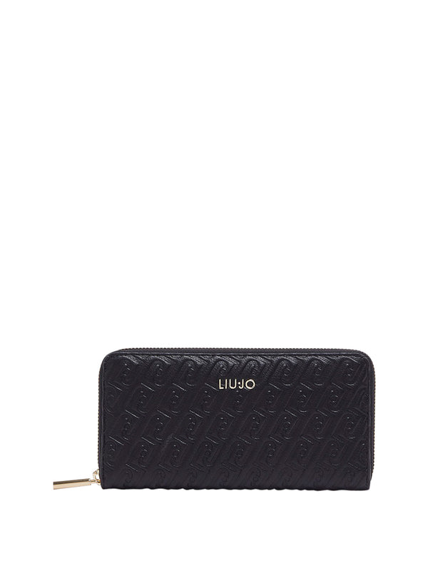 LIUJO ACCESSORI1 Portafoglio Grande Monogram Debossed Liu Jo - Nero