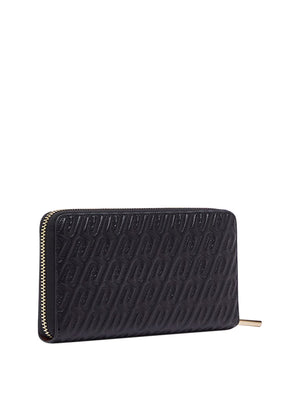 LIUJO ACCESSORI1 Portafoglio Grande Monogram Debossed Liu Jo - Nero