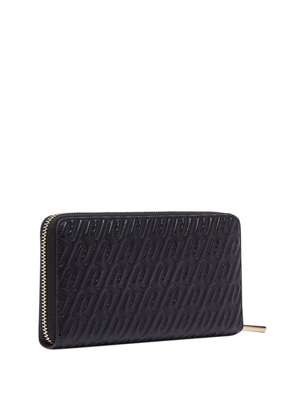 LIUJO ACCESSORI1 Portafoglio Grande Monogram Debossed Liu Jo - Nero