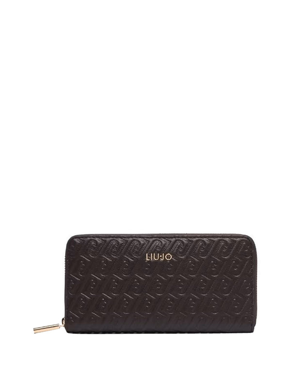 LIUJO ACCESSORI1 Portafoglio Grande Monogram Debossed Liu Jo - Marrone Scuro
