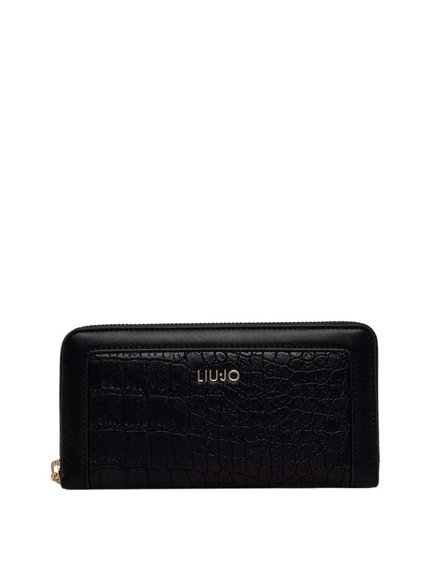 LIUJO ACCESSORI1 Portafoglio Grande Effetto Cocco Liu Jo - Nero