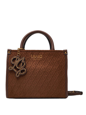 Liu Jo Borsa A Mano Ridhi S Tote Con Stampa Monogram Liu Jo - Tabacco