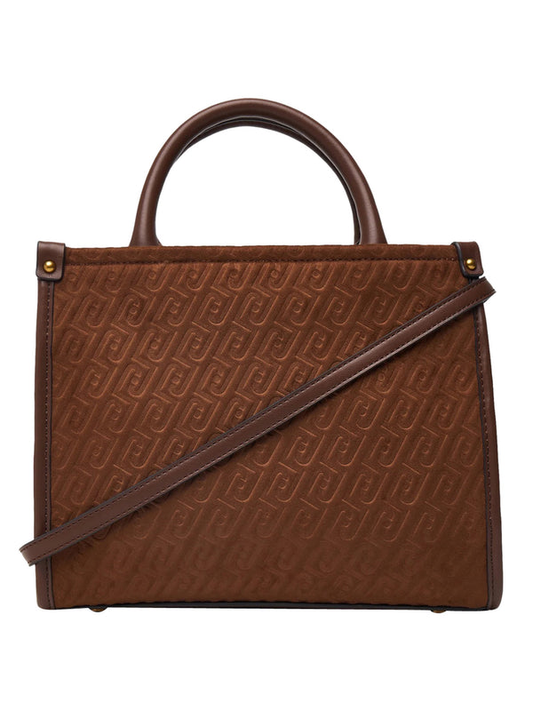 Liu Jo Borsa A Mano Ridhi S Tote Con Stampa Monogram Liu Jo - Tabacco