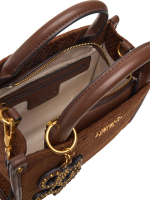 Liu Jo Borsa A Mano Ridhi S Tote Con Stampa Monogram Liu Jo - Tabacco