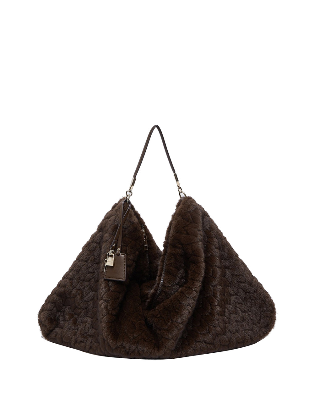 LIUJO ACCESSORI1 Borsa Grande In Pelliccia Sintetica Liu Jo - Marrone Scuro