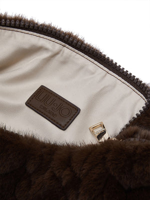 LIUJO ACCESSORI1 Borsa Grande In Pelliccia Sintetica Liu Jo - Marrone Scuro