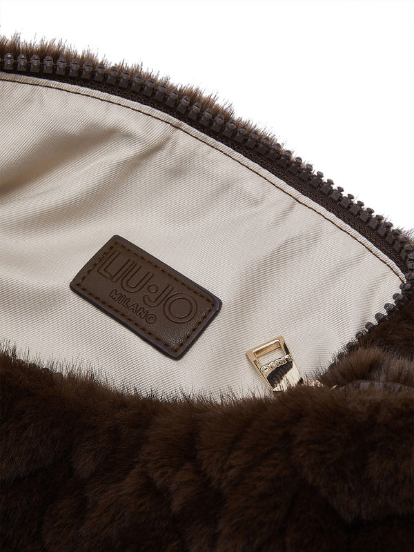 LIUJO ACCESSORI1 Borsa Grande In Pelliccia Sintetica Liu Jo - Marrone Scuro