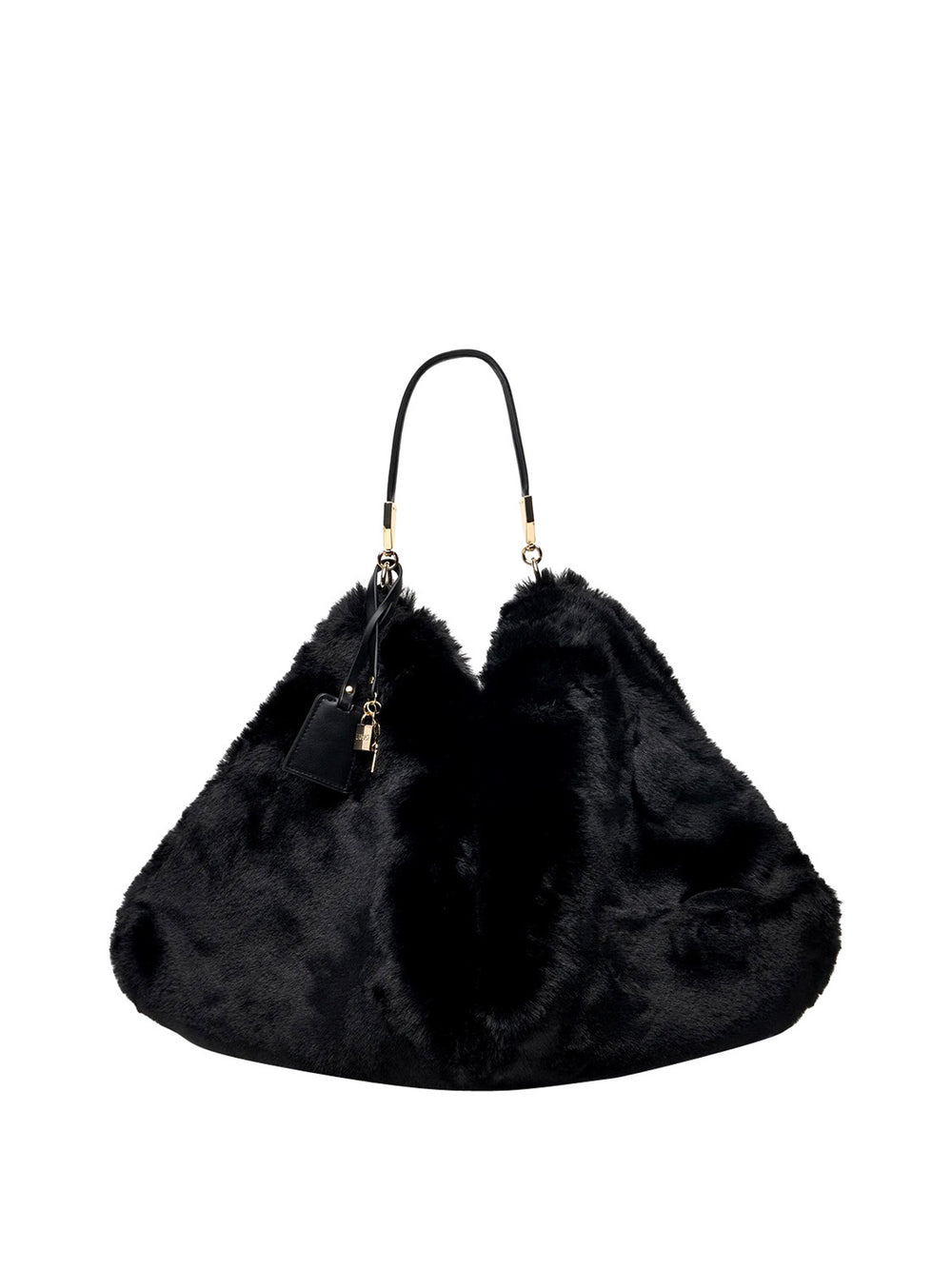 LIUJO ACCESSORI1 Borsa Grande In Pelliccia Sintetica Liu Jo - Nero