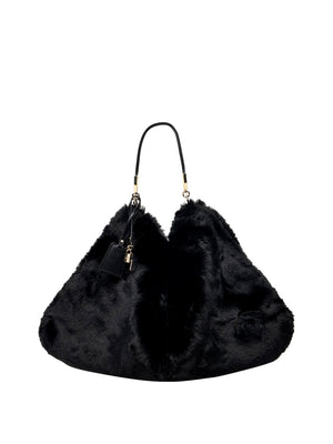 LIUJO ACCESSORI1 Borsa Grande In Pelliccia Sintetica Liu Jo - Nero