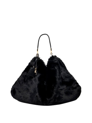 LIUJO ACCESSORI1 Borsa Grande In Pelliccia Sintetica Liu Jo - Nero