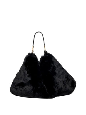 LIUJO ACCESSORI1 Borsa Grande In Pelliccia Sintetica Liu Jo - Nero