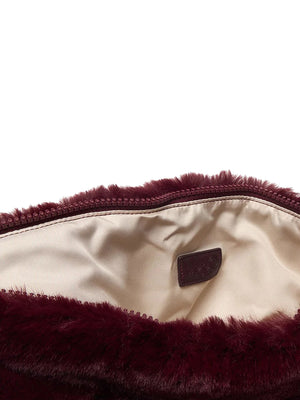 LIUJO ACCESSORI1 Borsa Grande In Pelliccia Sintetica Liu Jo - Red Aubergine