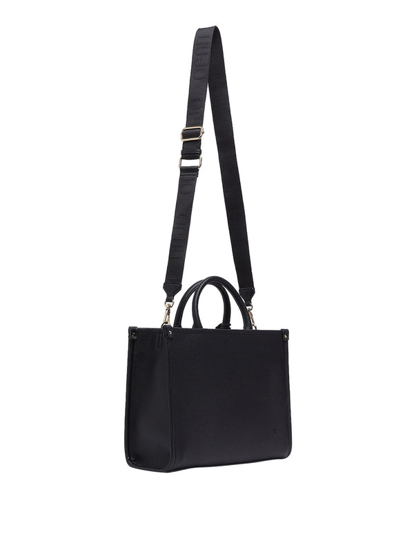 LIUJO ACCESSORI1 Borsa A Mano Liu Jo Media Logo Frontale Nero
