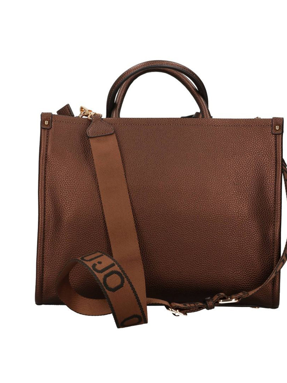 LIUJO ACCESSORI1 Borsa A Mano Liu Jo Media Logo Frontale Testa Di Moro