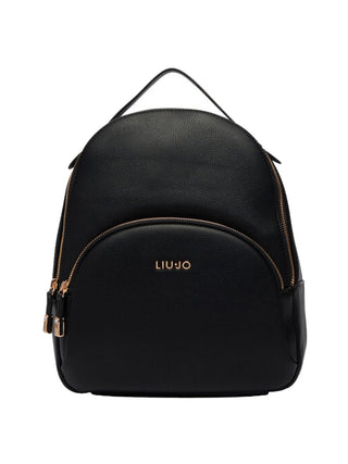 LIUJO ACCESSORI1 Zaino Liu Jo Logo Frontale Nero