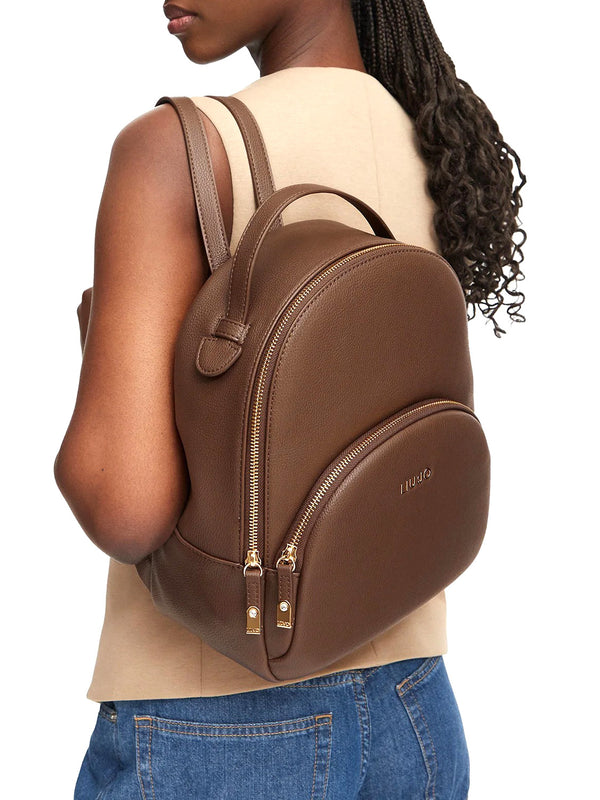 LIUJO ACCESSORI1 Zaino Liu Jo Logo Frontale Dark Mocha