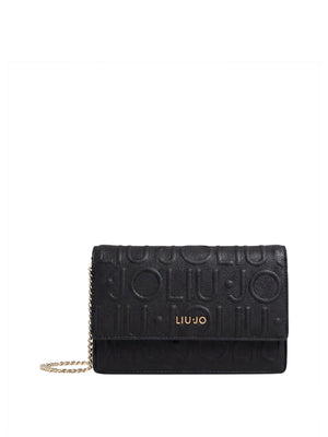 LIUJO ACCESSORI1 Borsa A Tracolla Liu Jo Logo Frontale Nero