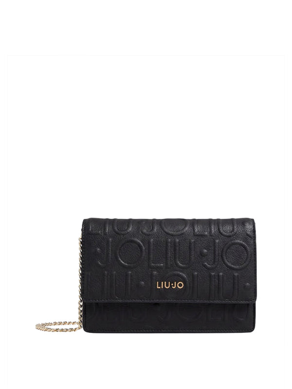 LIUJO ACCESSORI1 Borsa A Tracolla Liu Jo Logo Frontale Nero