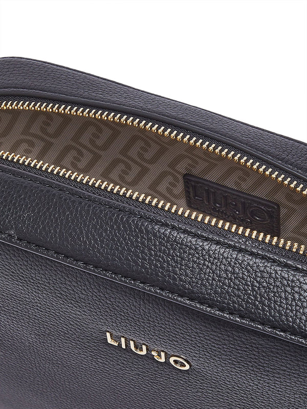 LIUJO ACCESSORI1 Borsa A Tracolla Media Liu Jo Logo Frontale Nero