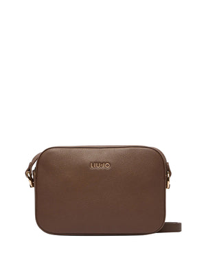 LIUJO ACCESSORI1 Borsa A Tracolla Media Liu Jo Logo Frontale Dark Mocha