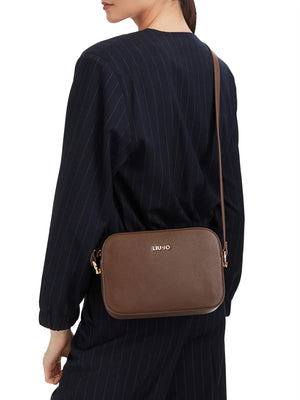 LIUJO ACCESSORI1 Borsa A Tracolla Media Liu Jo Logo Frontale Dark Mocha