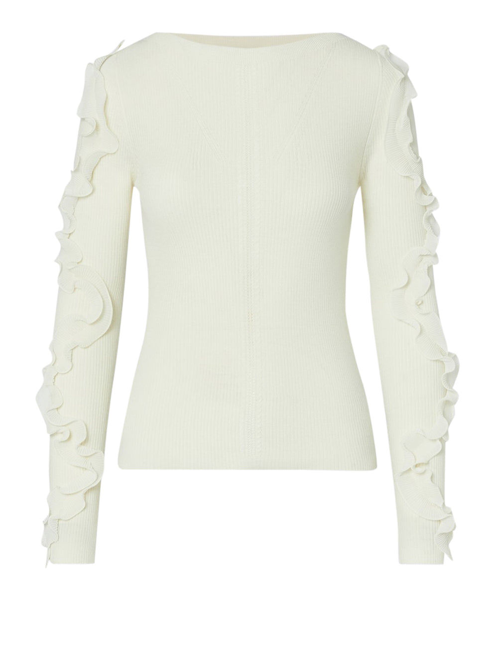 LIU.JO BLACK Maglia In Lana Con Rouches Liu Jo - Bianco