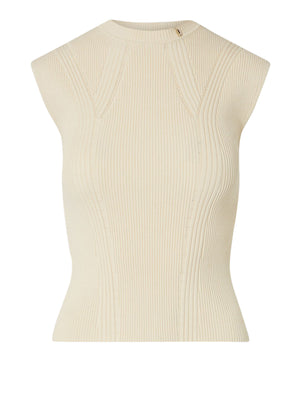 LIU.JO BLACK Top In Maglia Liu Jo - Panna