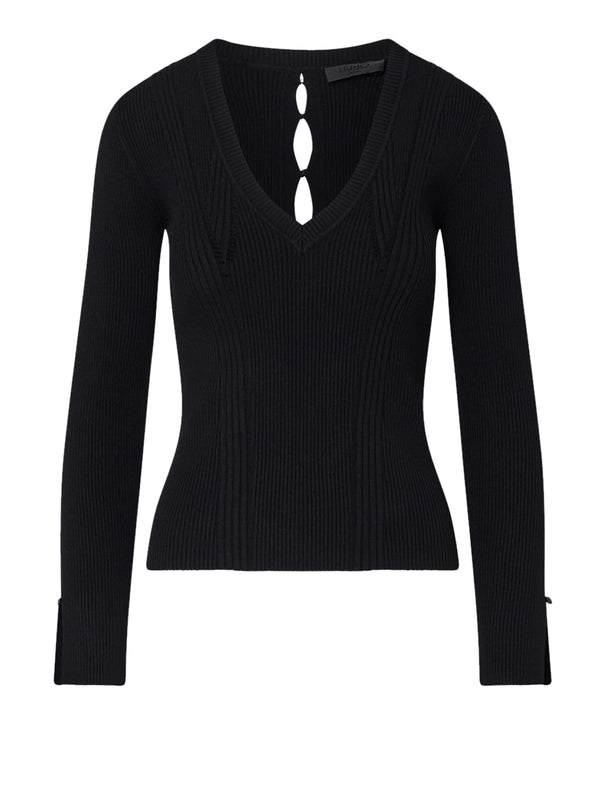 LIU.JO BLACK Maglia Con Scollo a V Liu Jo - Nero