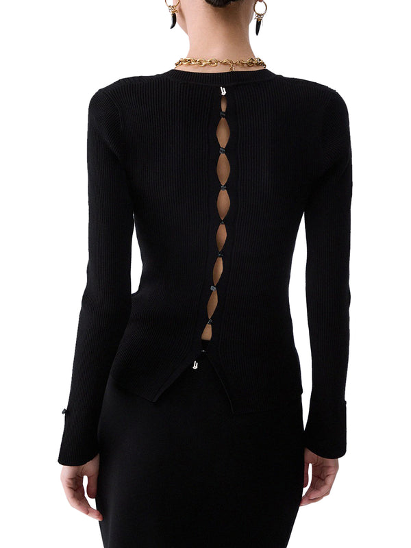 LIU.JO BLACK Maglia Con Scollo a V Liu Jo - Nero