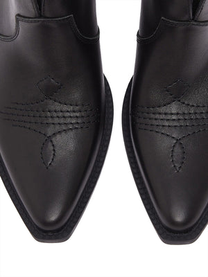 LIUJO CALZATURE DRESS Stivaletti Texani In Pelle Austin 03 Liu Jo - Nero