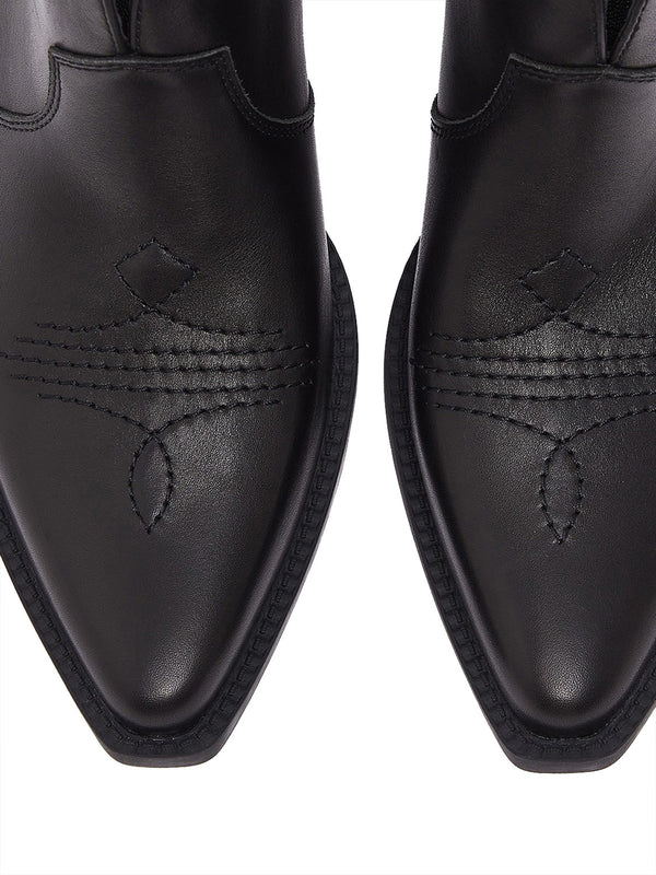 LIUJO CALZATURE DRESS Stivaletti Texani In Pelle Austin 03 Liu Jo - Nero