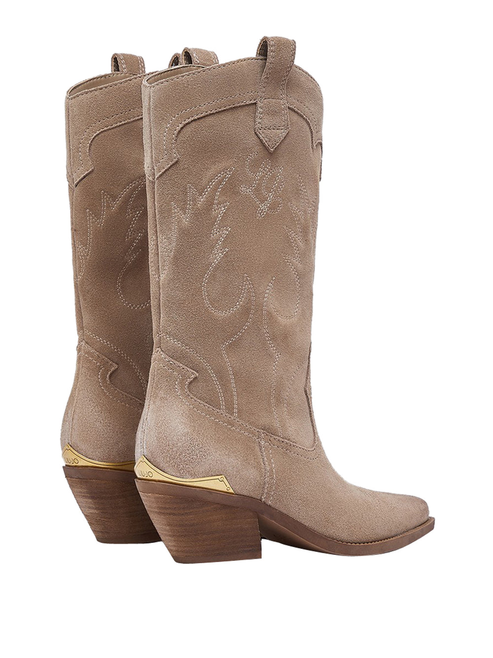 LIUJO CALZATURE DRESS Stivali Texani In Suede Austin 05 Liu Jo - Beige