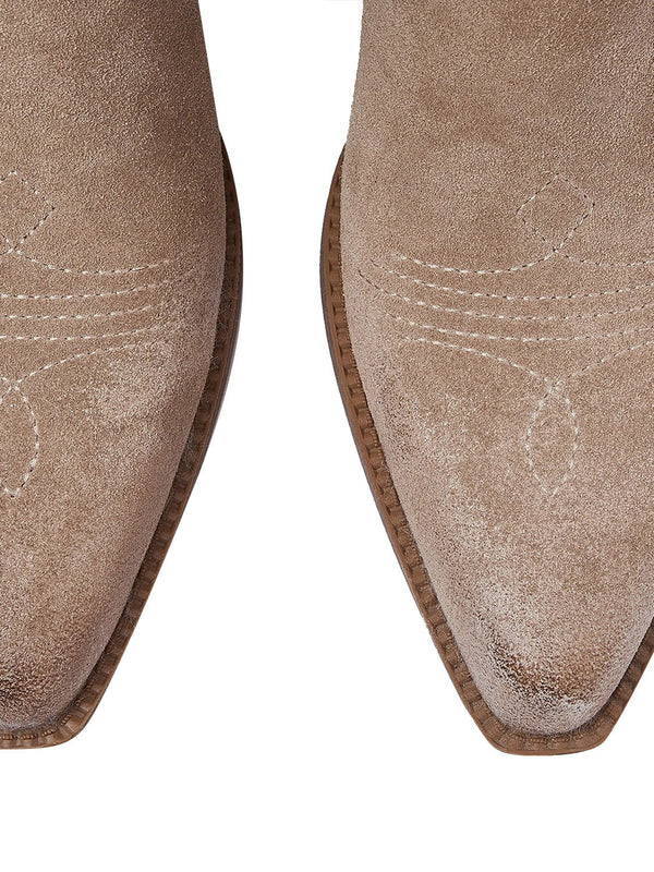 LIUJO CALZATURE DRESS Stivali Texani In Suede Austin 05 Liu Jo - Beige