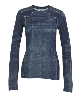 LIUJO CAPSULE ELODIE T-Shirt Liu Jo Effetto Denim