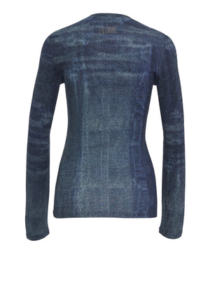 LIUJO CAPSULE ELODIE T-Shirt Liu Jo Effetto Denim
