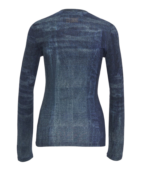 LIUJO CAPSULE ELODIE T-Shirt Liu Jo Effetto Denim
