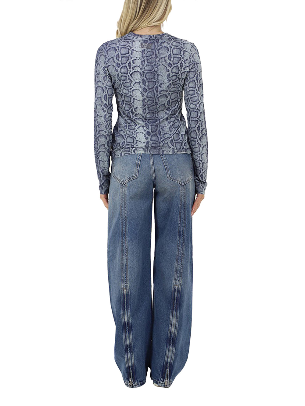 LIUJO CAPSULE ELODIE T-Shirt Liu Jo Effetto Snake Denim