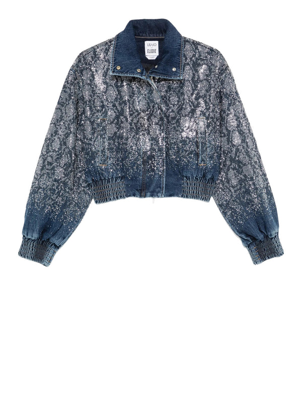 LIUJO CAPSULE ELODIE Giubbotto Liu Jo Con Strass Denim