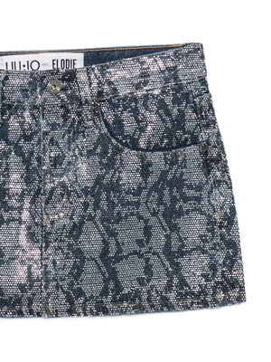 LIUJO CAPSULE ELODIE Gonna Liu Jo Strass In Applicazione Denim