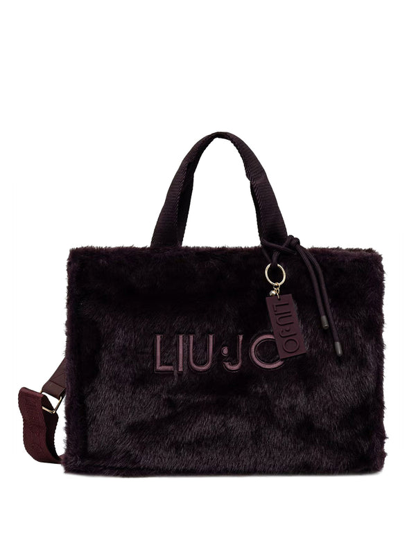 Liu Jo Borsa Tote Grande In Tessuto Teddy Liu Jo - Red