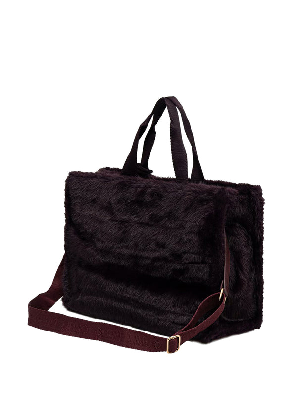 Liu Jo Borsa Tote Grande In Tessuto Teddy Liu Jo - Red