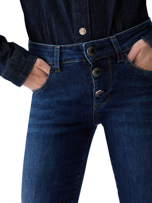 LIUJO DENIM Jeans Bootcut Con Bottoni Gioiello Liu Jo - Denim