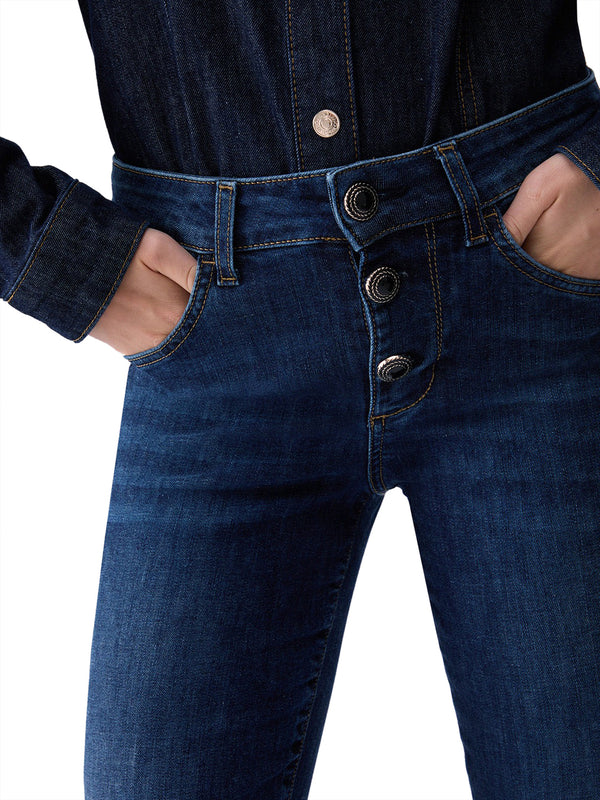 LIUJO DENIM Jeans Bootcut Con Bottoni Gioiello Liu Jo - Denim