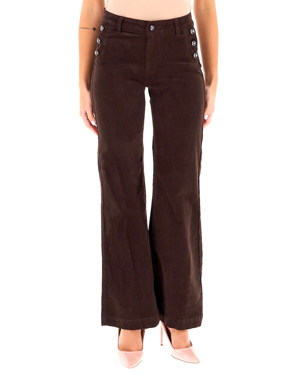 LIUJO DENIM Jeans Wide Leg In Velluto Liu Jo - Mole
