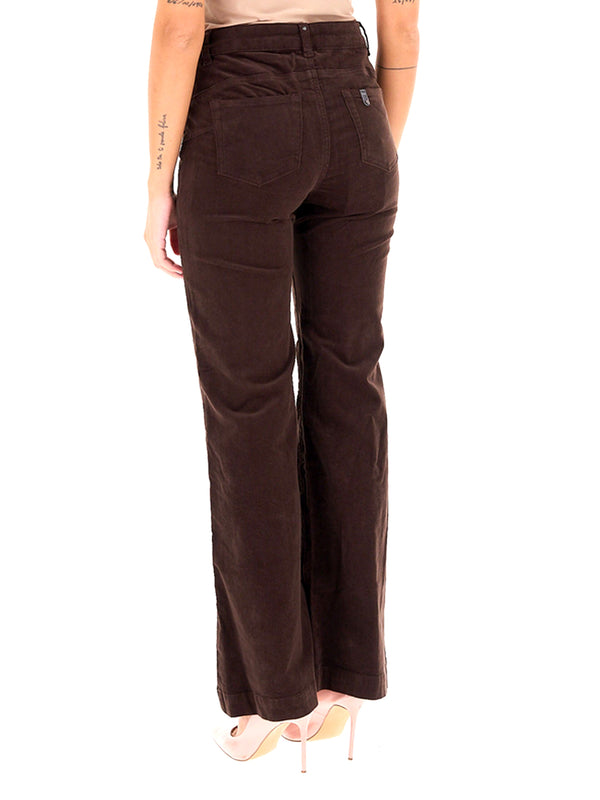 LIUJO DENIM Jeans Wide Leg In Velluto Liu Jo - Mole