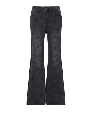 LIUJO DENIM Jeans Straight Con Strass Liu Jo - Denim Nero