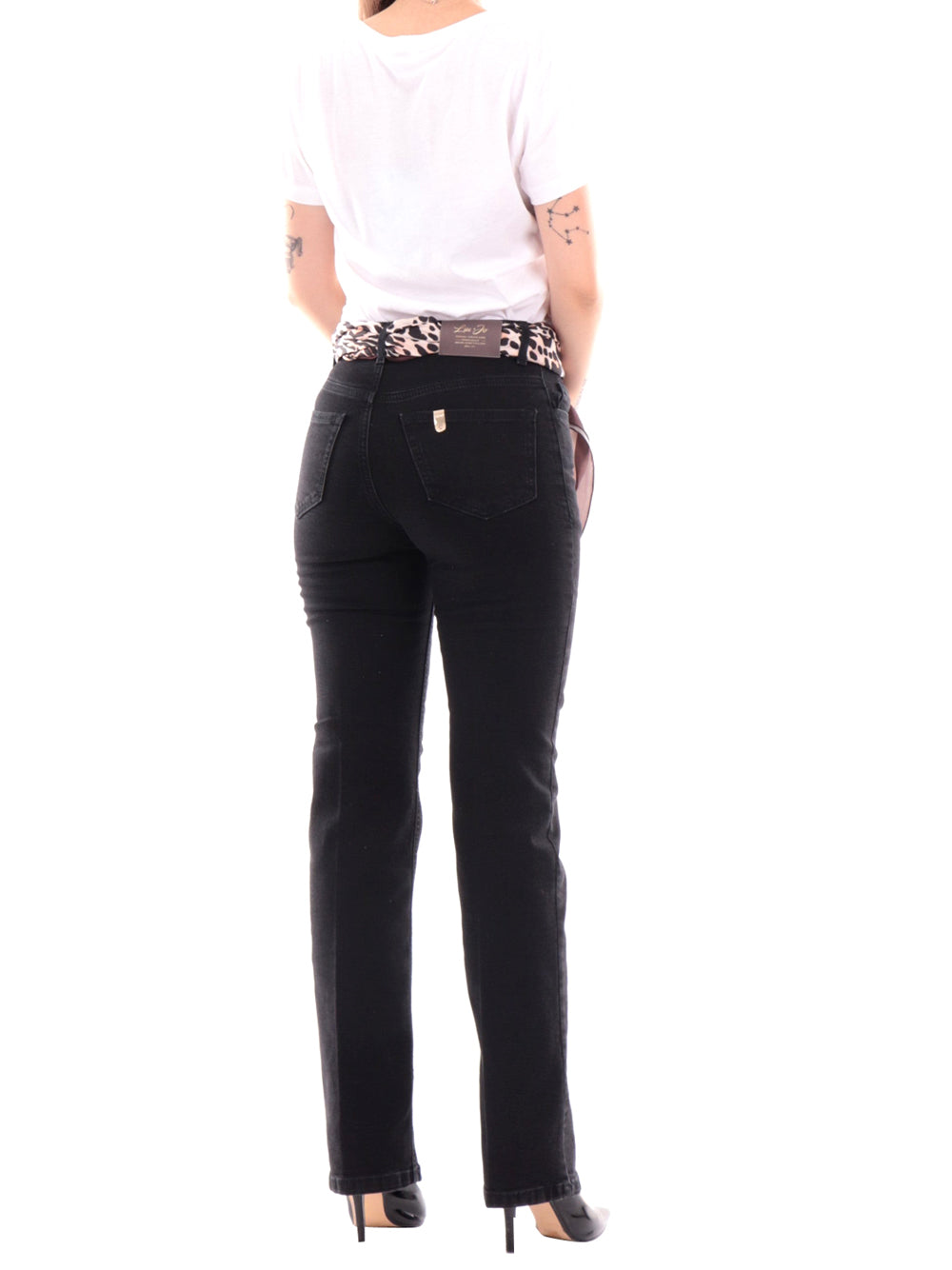 Liu Jo Jeans Straight Glam con Foulard Liu Jo - Nero