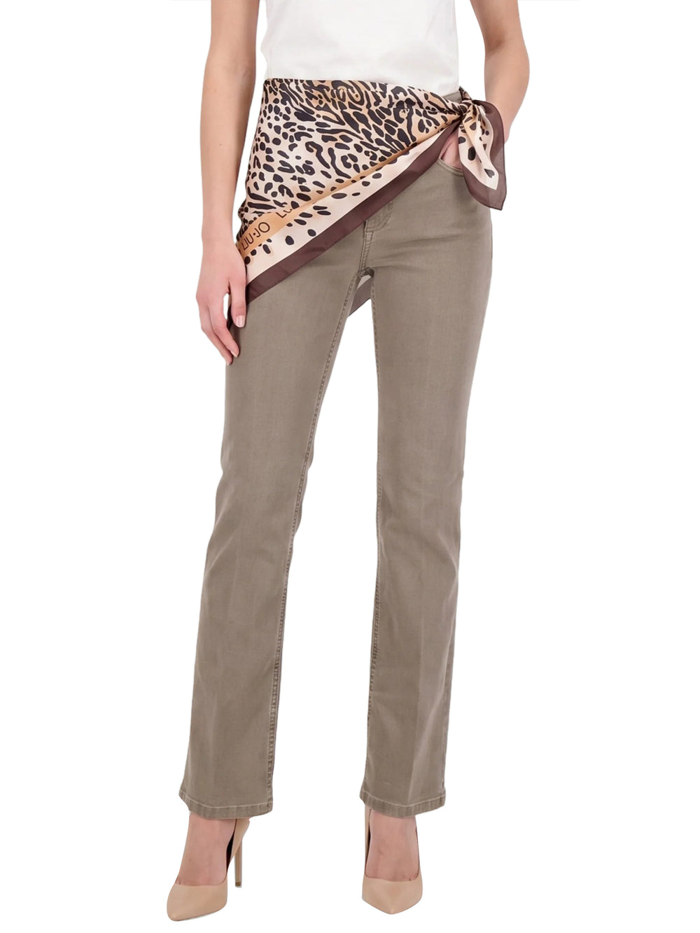 LIUJO DENIM Jeans Straight Glam con Foulard Liu Jo - Zenzero